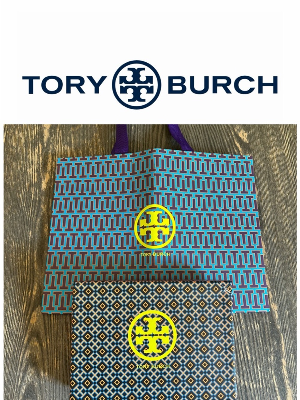 Tory Burch Geometric Gift Bag & Box